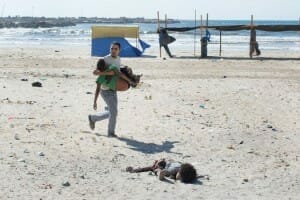 Children killed during an airstrike on the beach in Gaza (NYT Photo) 