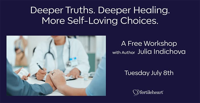Free Workshop with Julia Indichova Couple sitting across from Doctor