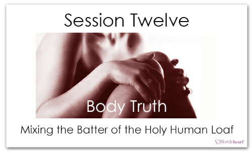 Woman's hands on Knees Meeting Your Child Halfway Video Series Session 12 Body Truth