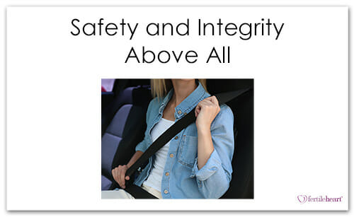 FacilitatorsVideo.Safety Woman Buckling Seatbelt, Safety and Integrity Above All