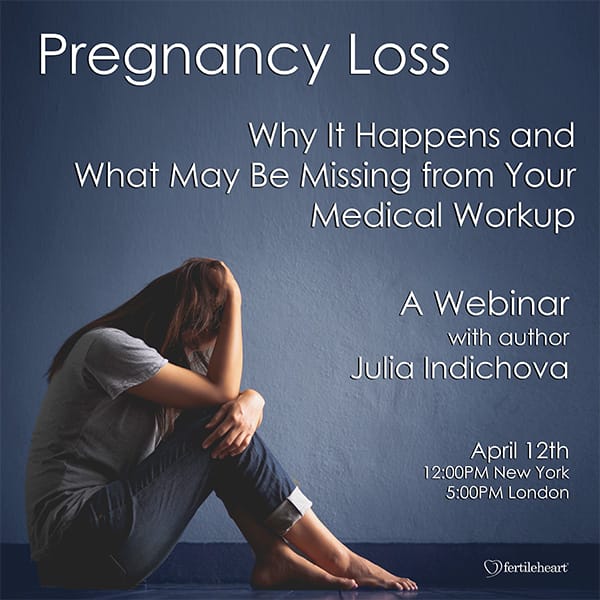 Woman on floor against wall head in hands Pregnancy loss Webinar